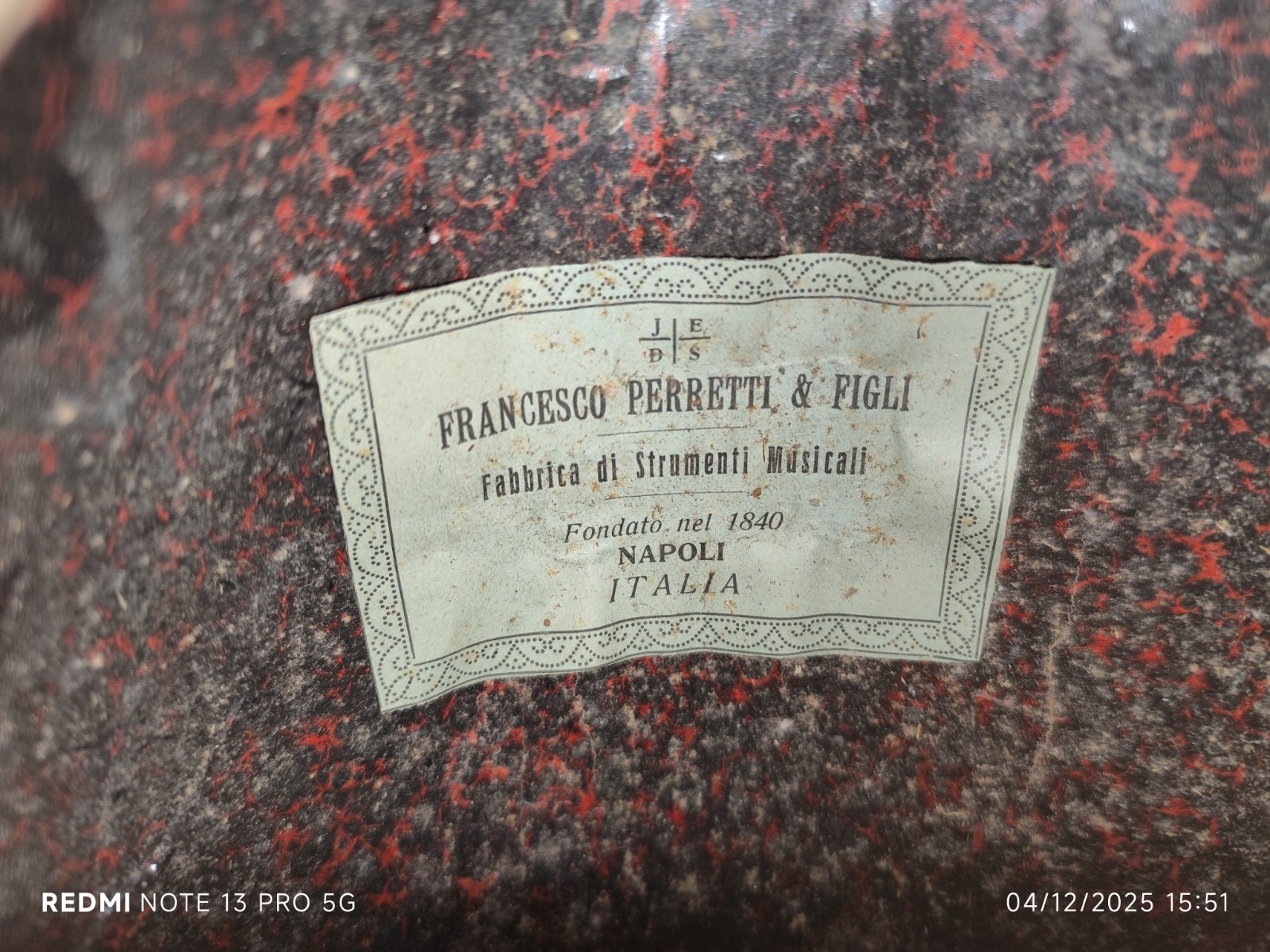 Mandolin 4/4 Francesco Perretti E Figli 1890 Naples 曼陀林 만돌린マンドリン