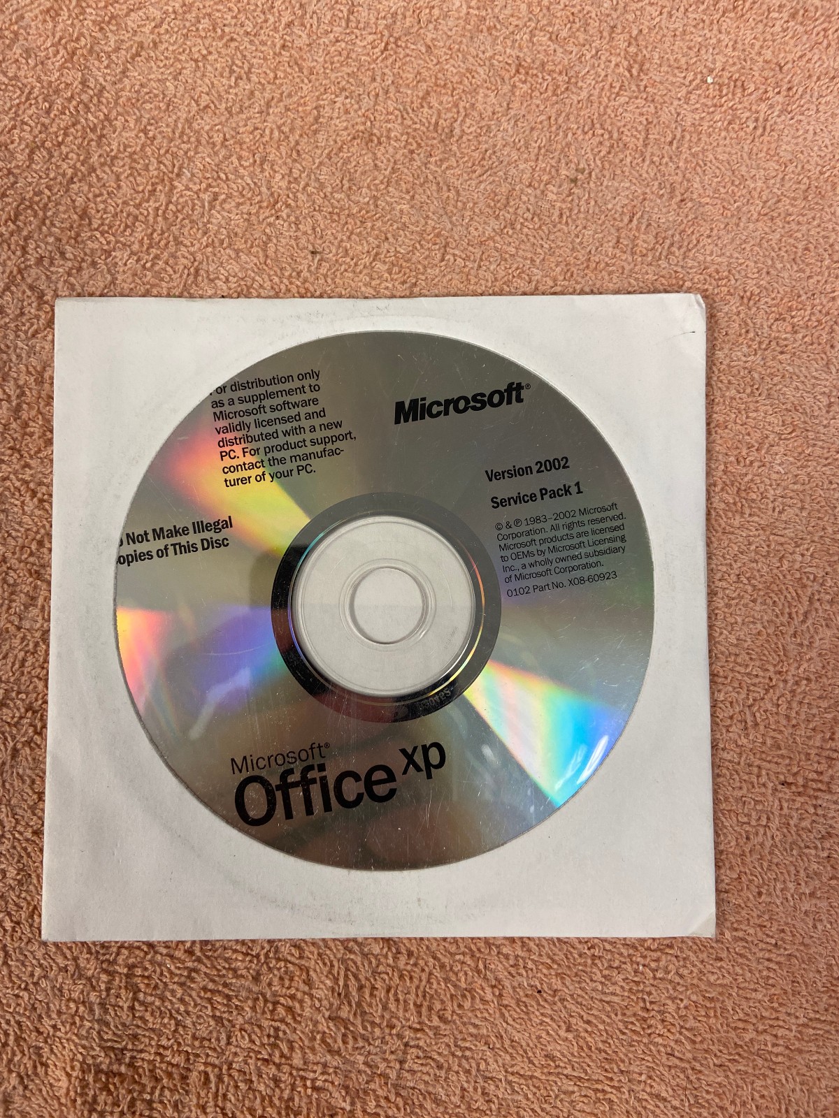 Microsoft Office XP Version 2002 Service Pack 1 Sealed New