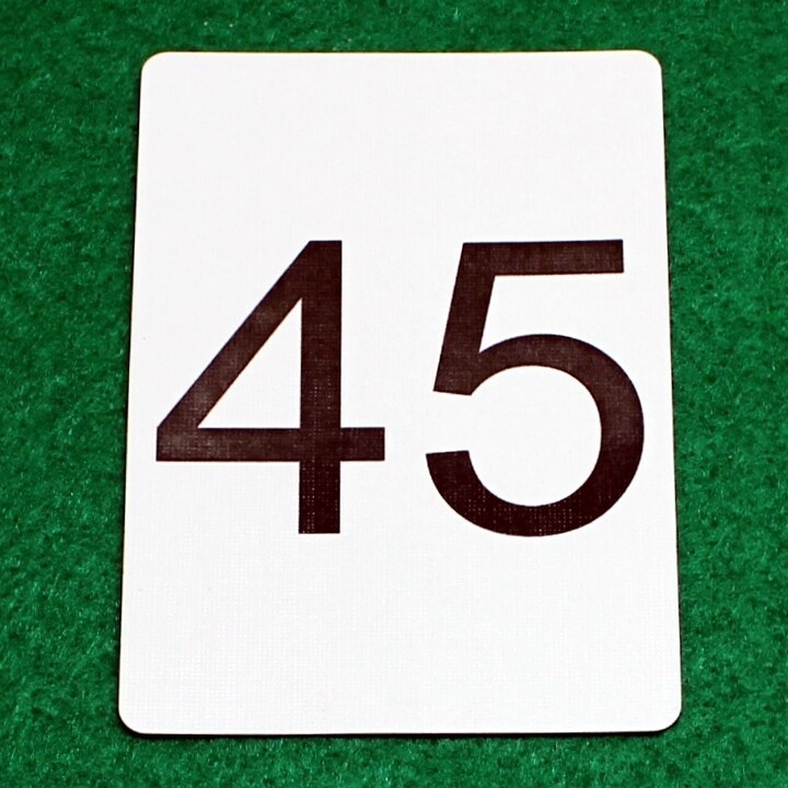 Number 45, Bicycle Printed Gaff Card, Blue