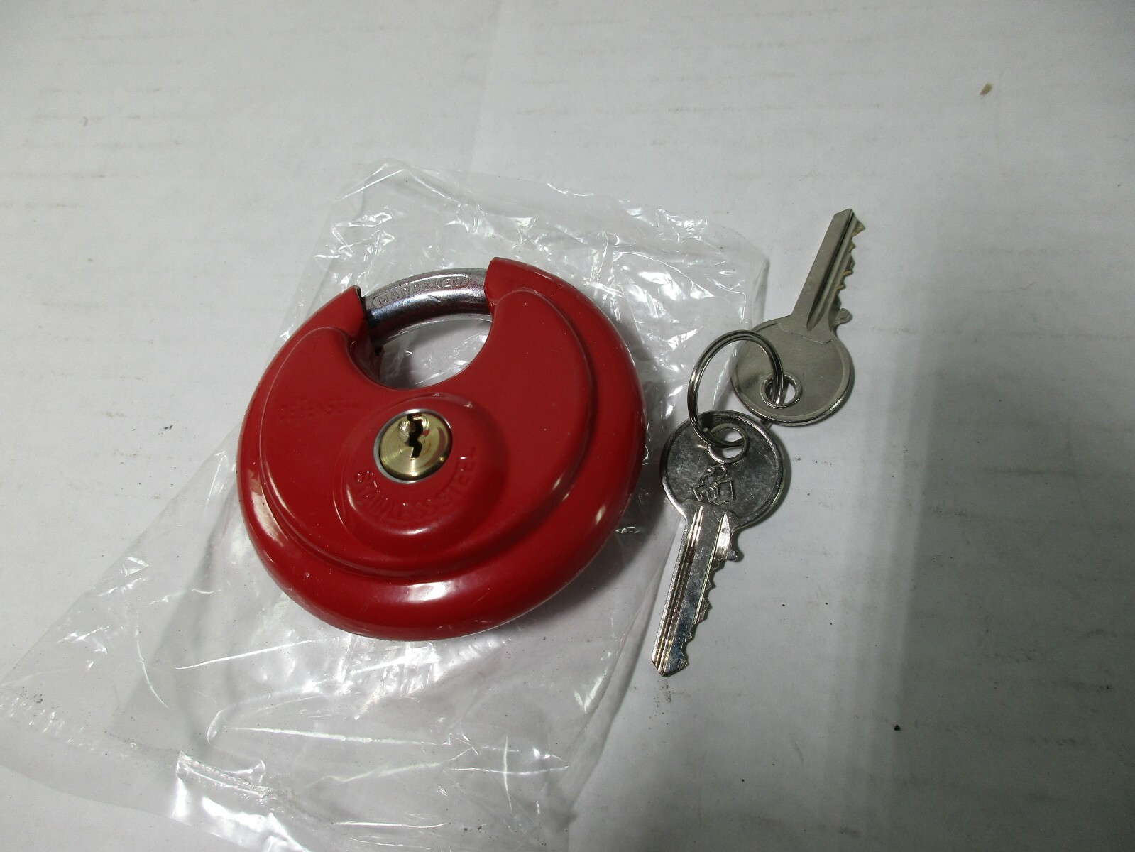 Defense2 storage Lock Stainless Steel Disk Padlock 2-3/4" Wide Body hardened