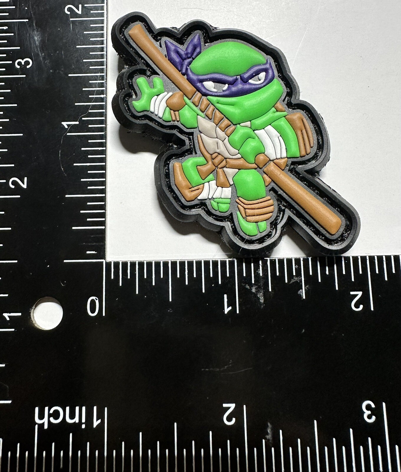 Donatello tmnt pvc rubber morale ranger eye patch Edc
