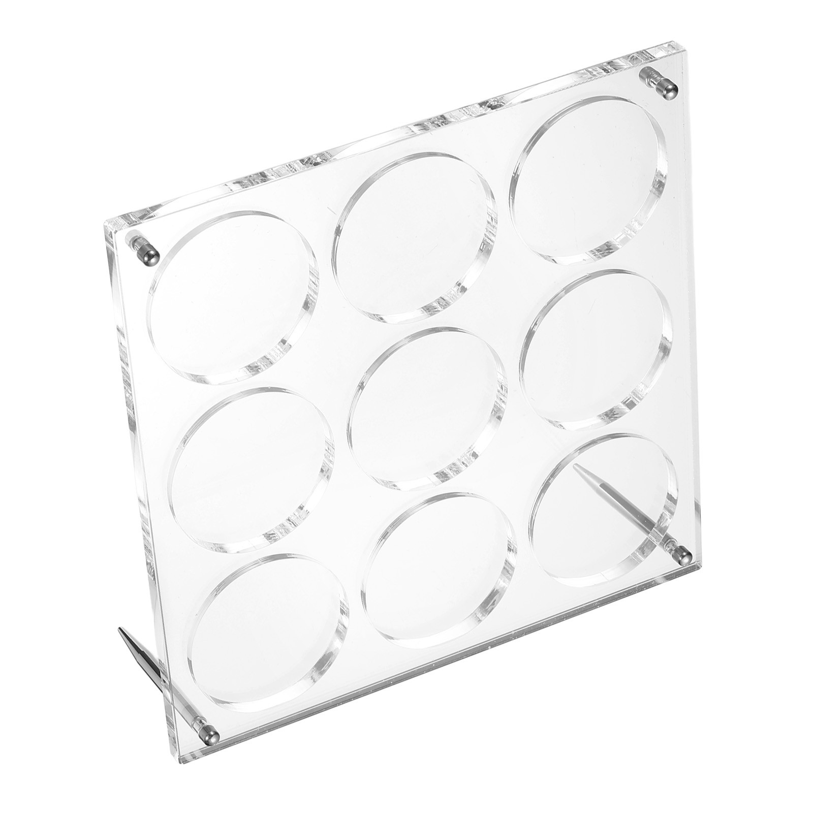 2.3" Acrylic Coin Frame, Floating 3D Display with 9 Slots