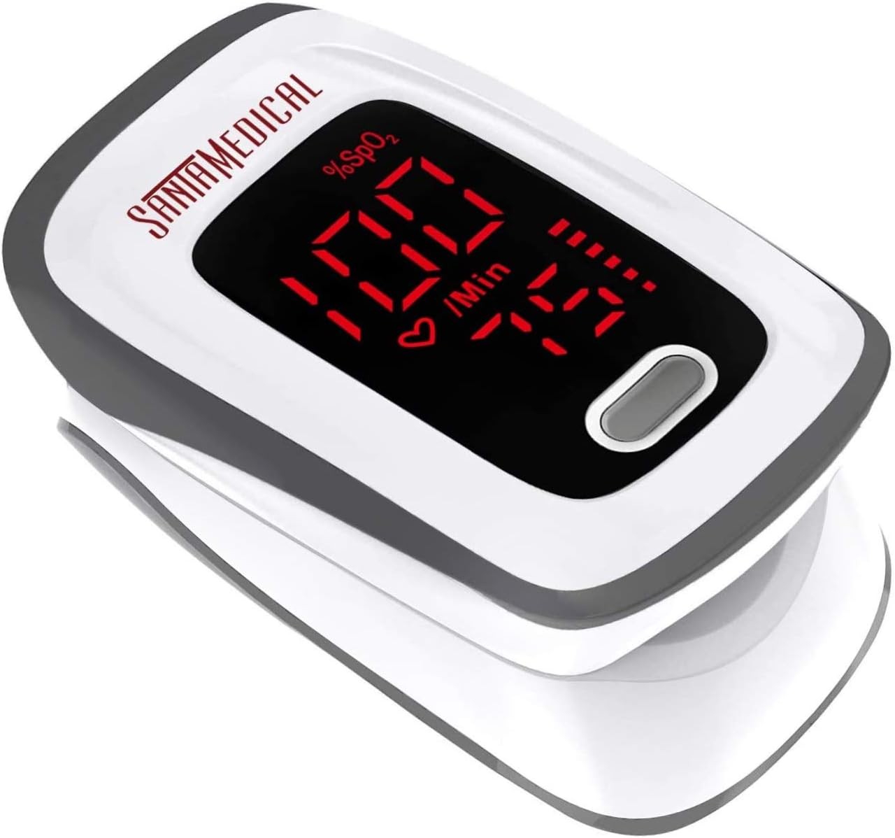 Fingertip Pulse Oximeter, Blood Oxygen Saturation Monitor (SpO2) with White
