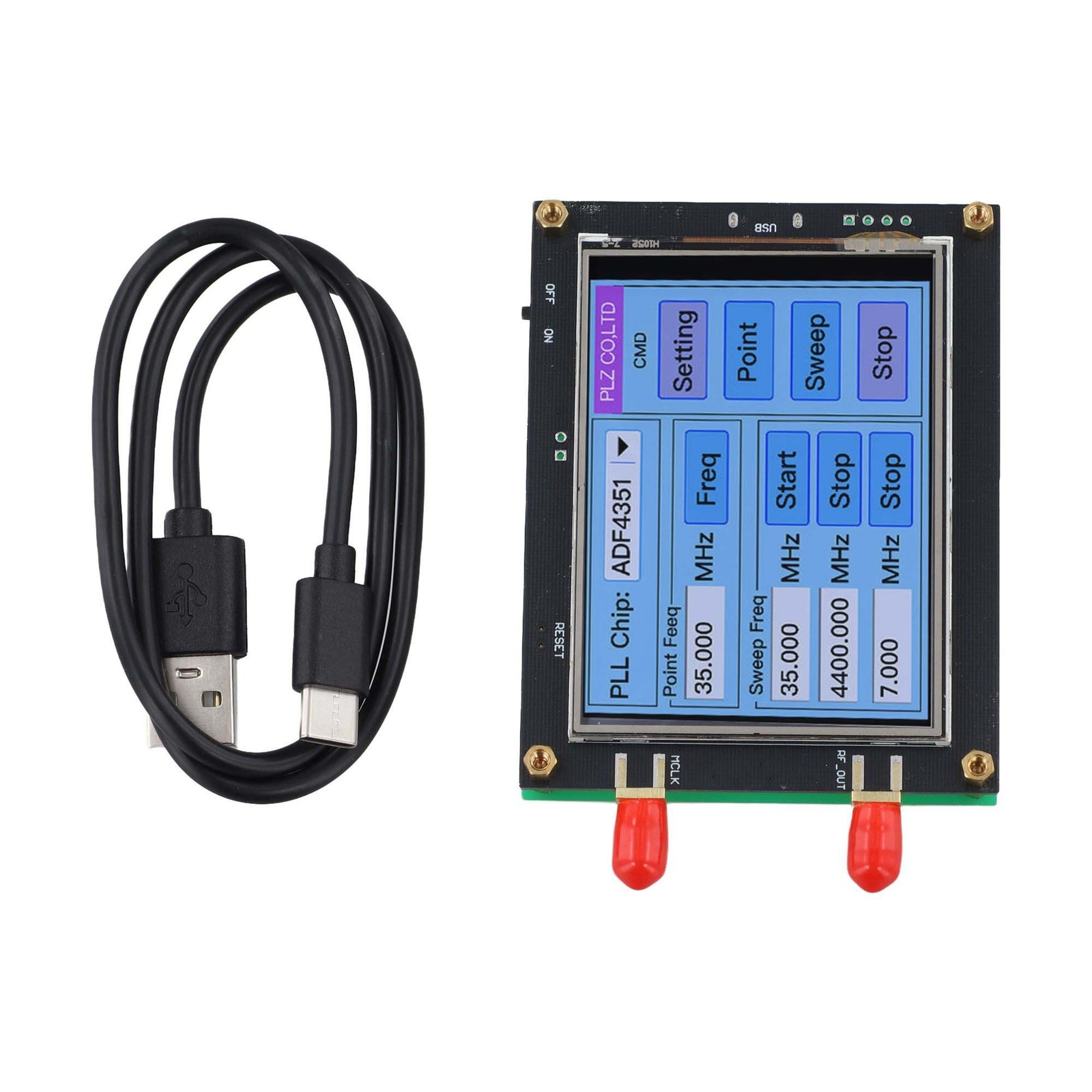 Advanced ADF4351 35M 4 4G RF Signal Generator with Touch Screen Interface
