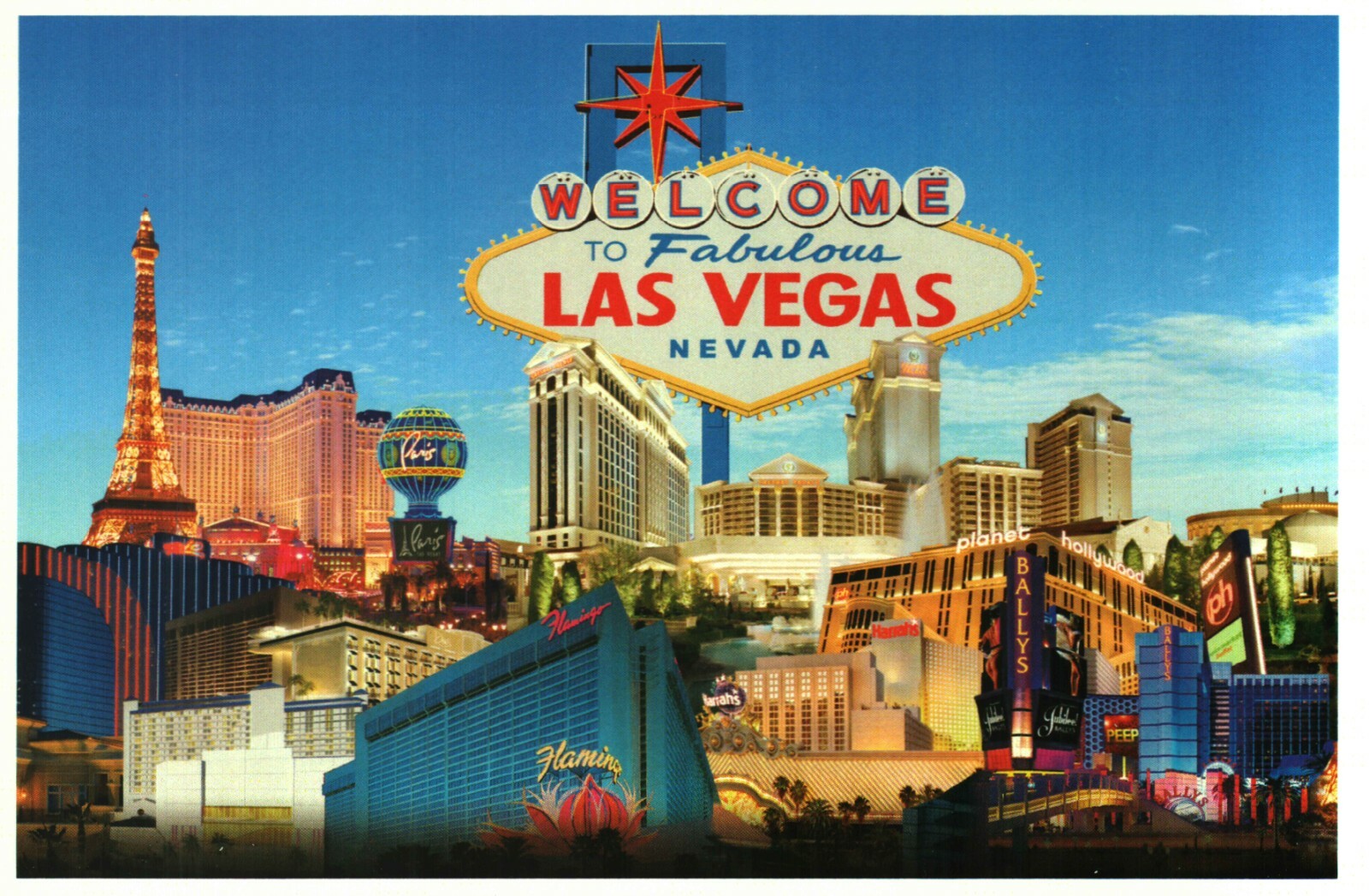 Las Vegas Postcard - Caesars Entertainment Casinos (dated 2014)