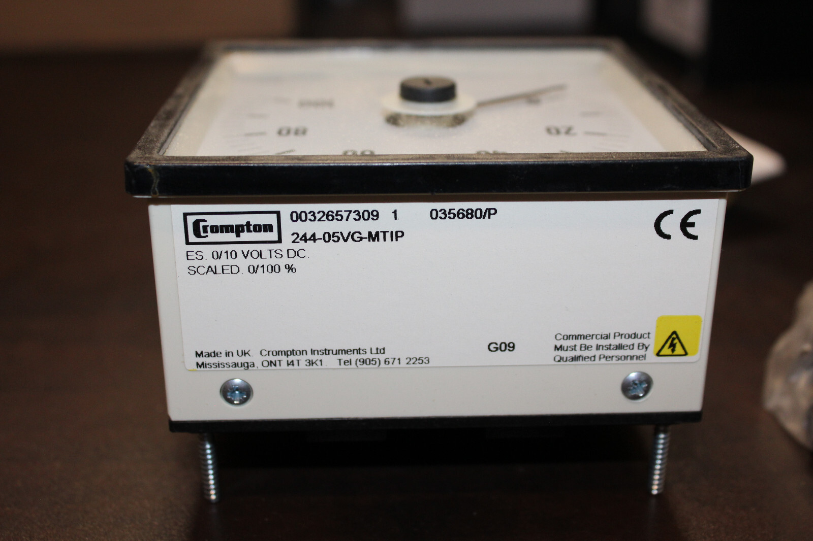 Crompton 244-05VG-MTIP Meter Scaled 0/100% DC
