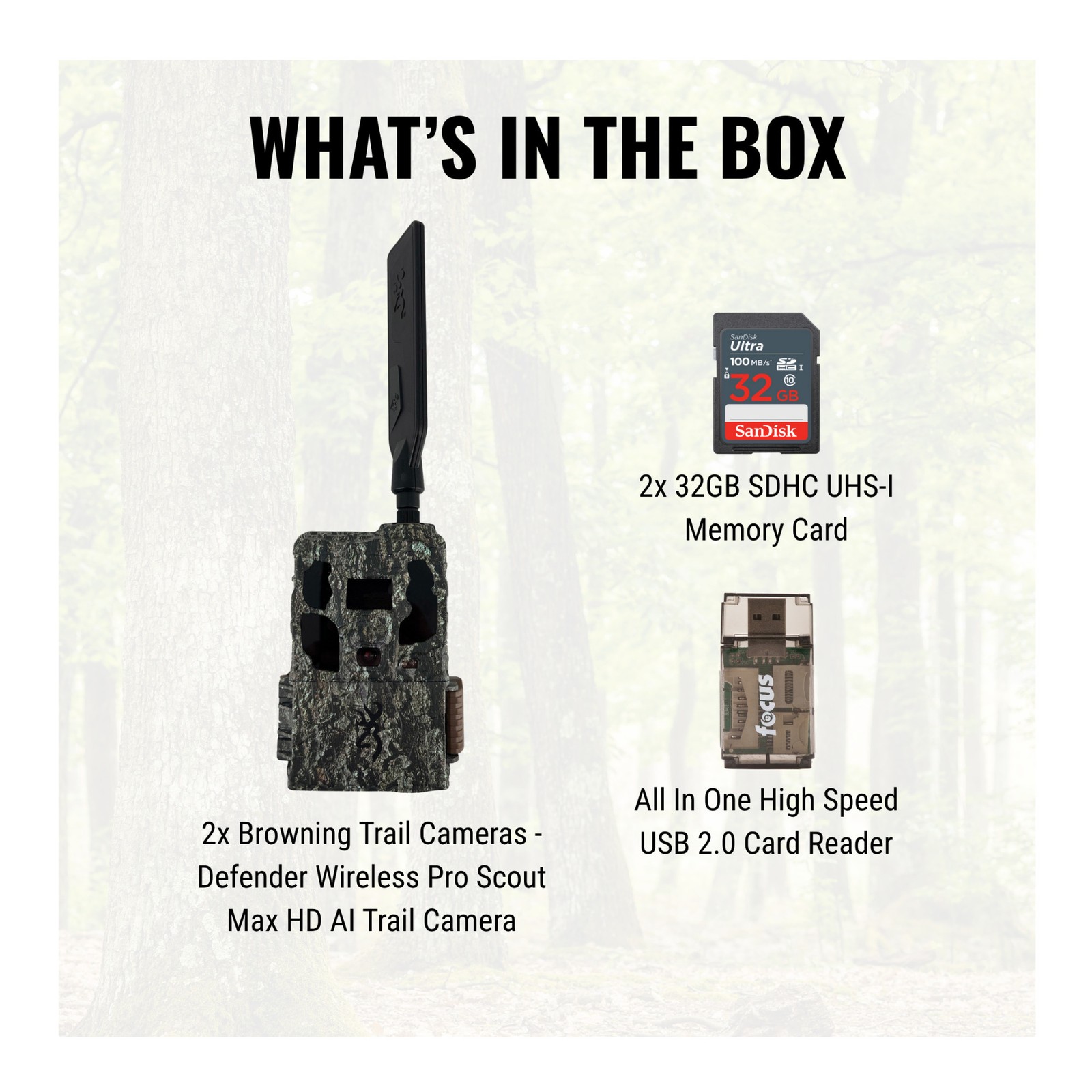 Browning Trail Camera - Defender Wireless Pro Scout Max HD AI 46MP (2-Pack)
