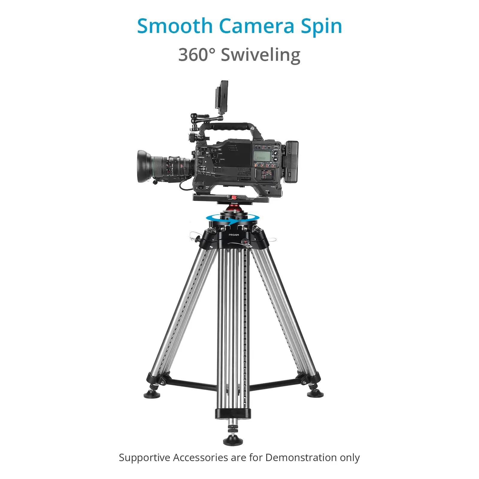 Proaim Camera Support Leveling Base – Mitchell & 3/8” Base Mount (P-LB1-01)