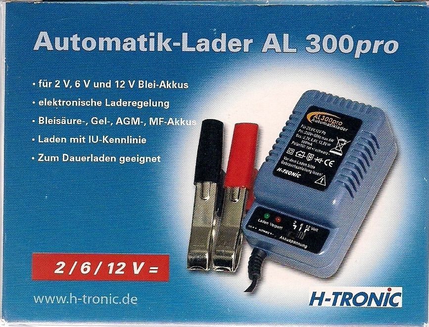 AL 300 PRO BATTERY Charger / Charger for Wintering 12, 6 and 2 Volt New