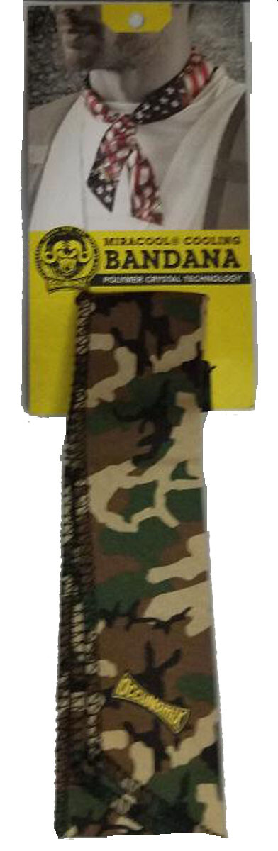 12 PIECE PACK MIRACOOL COOLING BANDANAS - CAMOUFLAGE - #940-CAM019