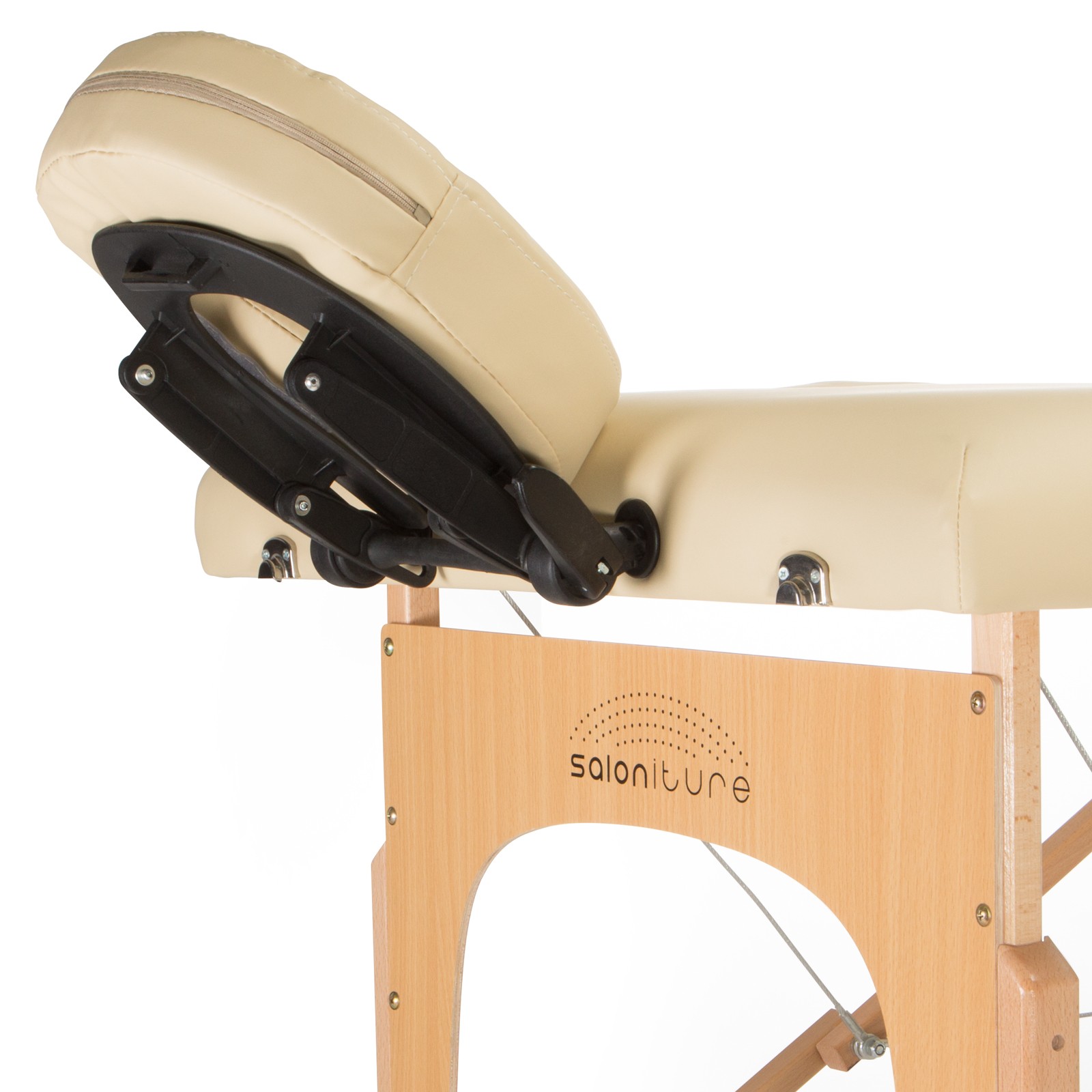 OPEN BOX - Cream Portable Massage Table with Carrying Case