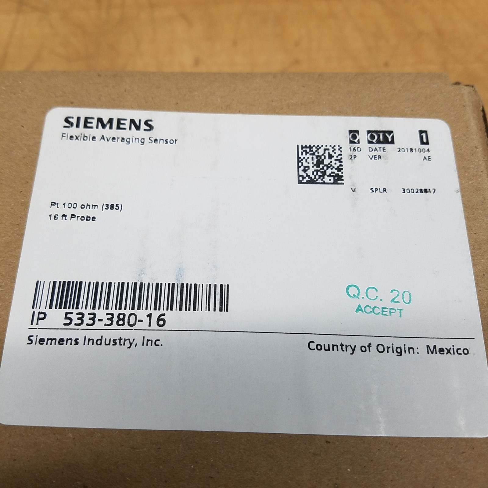 Siemens 533-380-16 Flexible Averaging Sensor - NEW