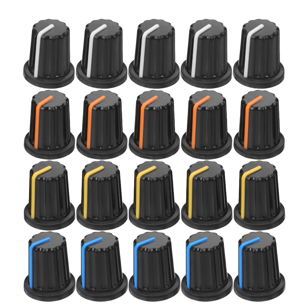 20 PCS Volume Control Rotary Knob Shaft Controller Knobs Replacement