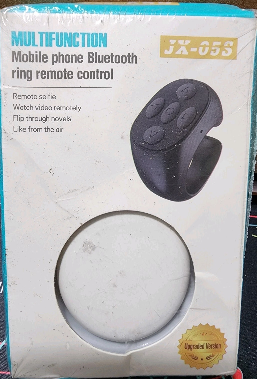 JX-05S Bluetooth Ring Remote Control iOS Android TikTok Selfie V5.3