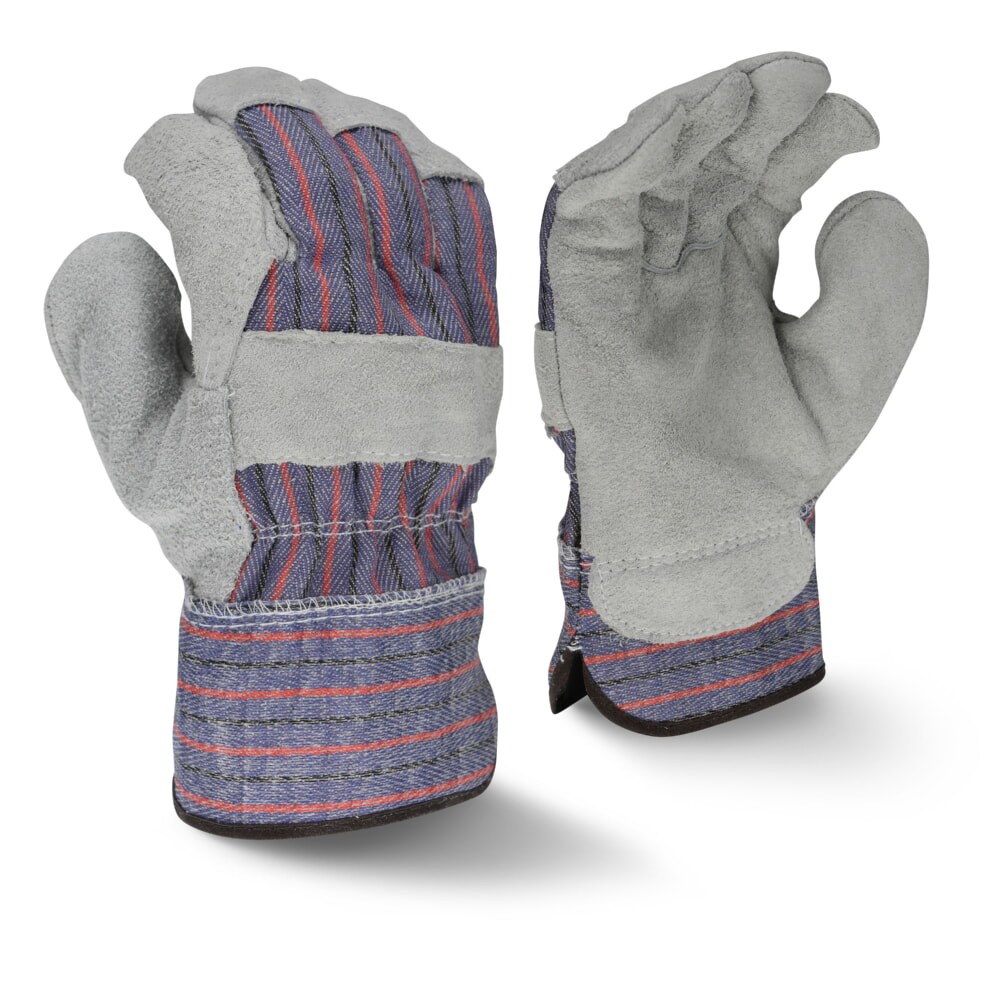Radians RWG3111L Economy Gray Split Leather Safety Gloves Large  [12 pack]