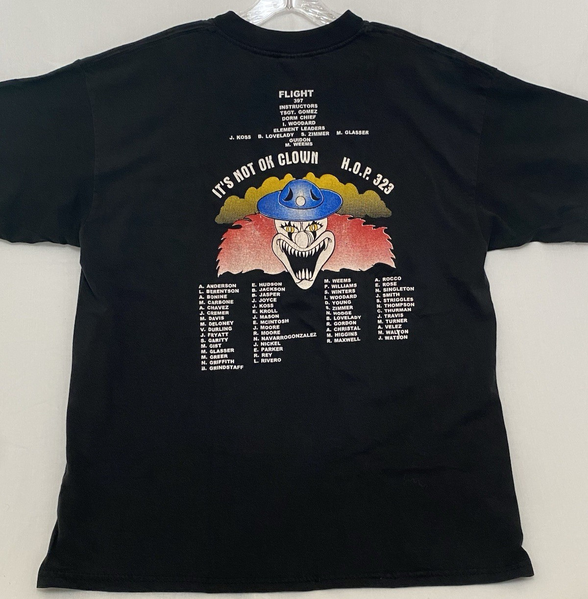 Black T-Shirt XL 323 TRS "Rulers Make the Rules" Clown Graphic Military