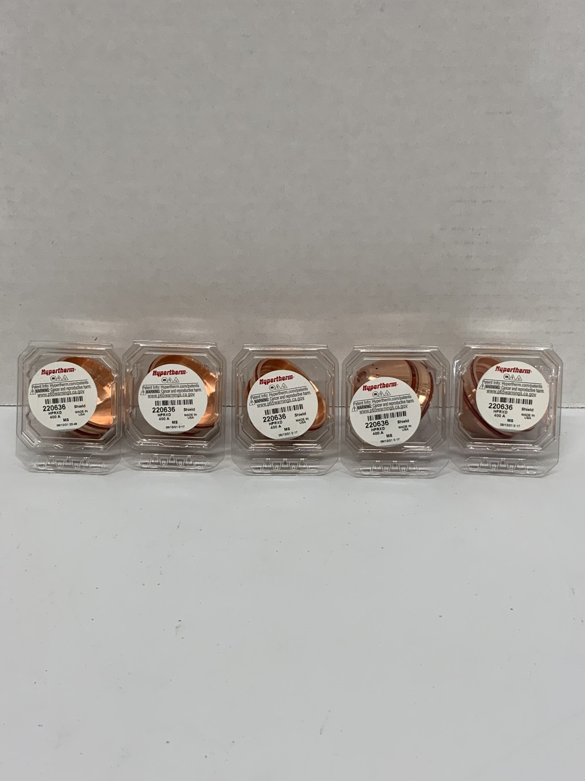 (5) Genuine Hypertherm 220636 Shield 400 Amp Brand New Free Shipping
