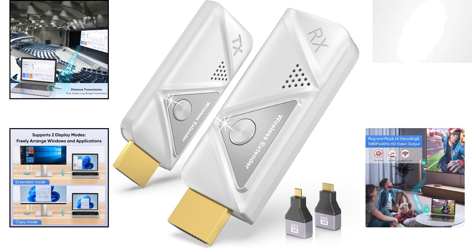 Lightweight 4K Wireless HDMI Extender - Stream and Connect Effortlessly Anywhere