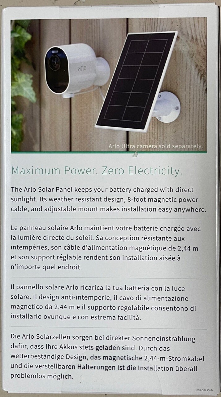 2 Pack Arlo Solar Panel Charger for Ultra, Ultra 2, Pro 3 & Pro 4