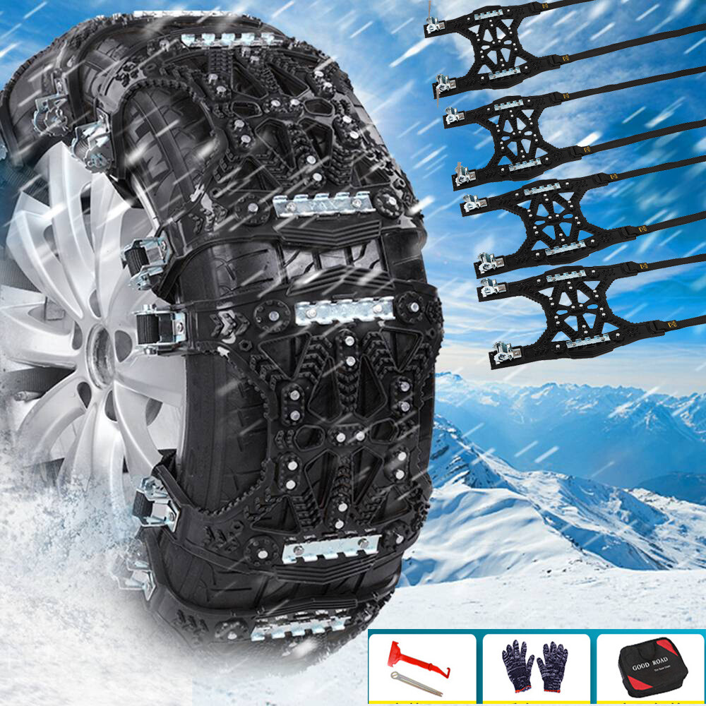 Tire Chains Snow Chain for Car/SUV/Pickup Trucks Adjustable Universal Emergency