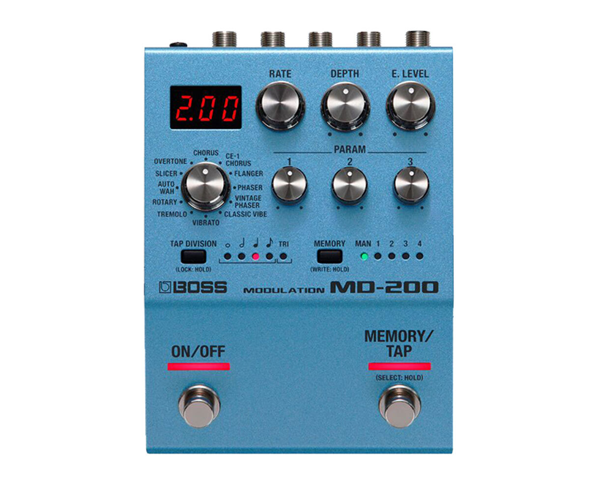 Boss MD-200 Modulation + Gator 9V Power Combo & 3 Patch Cables