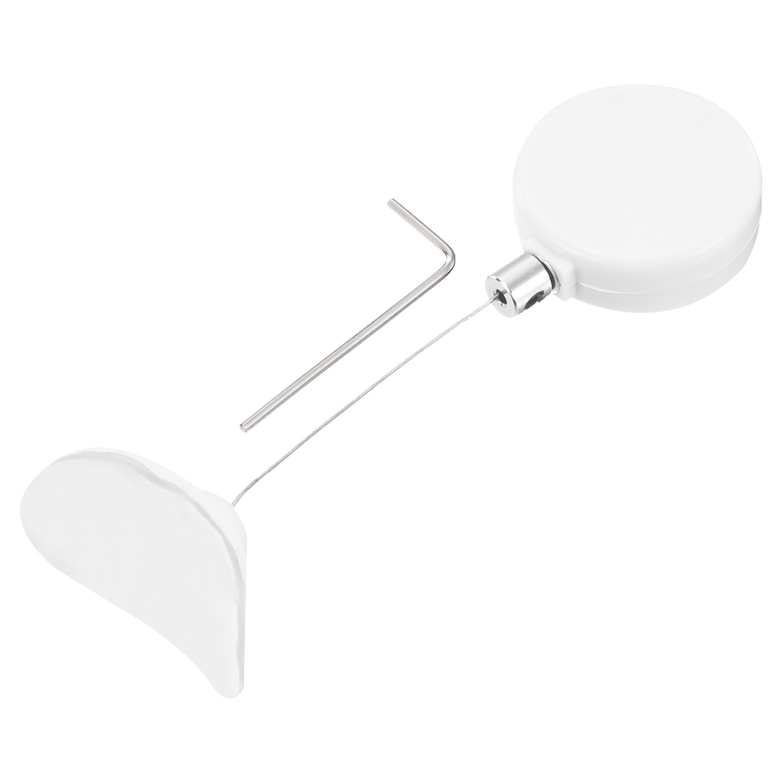 1.8ft Retractable Cable Security Lock with Arc Patch Wrench, White