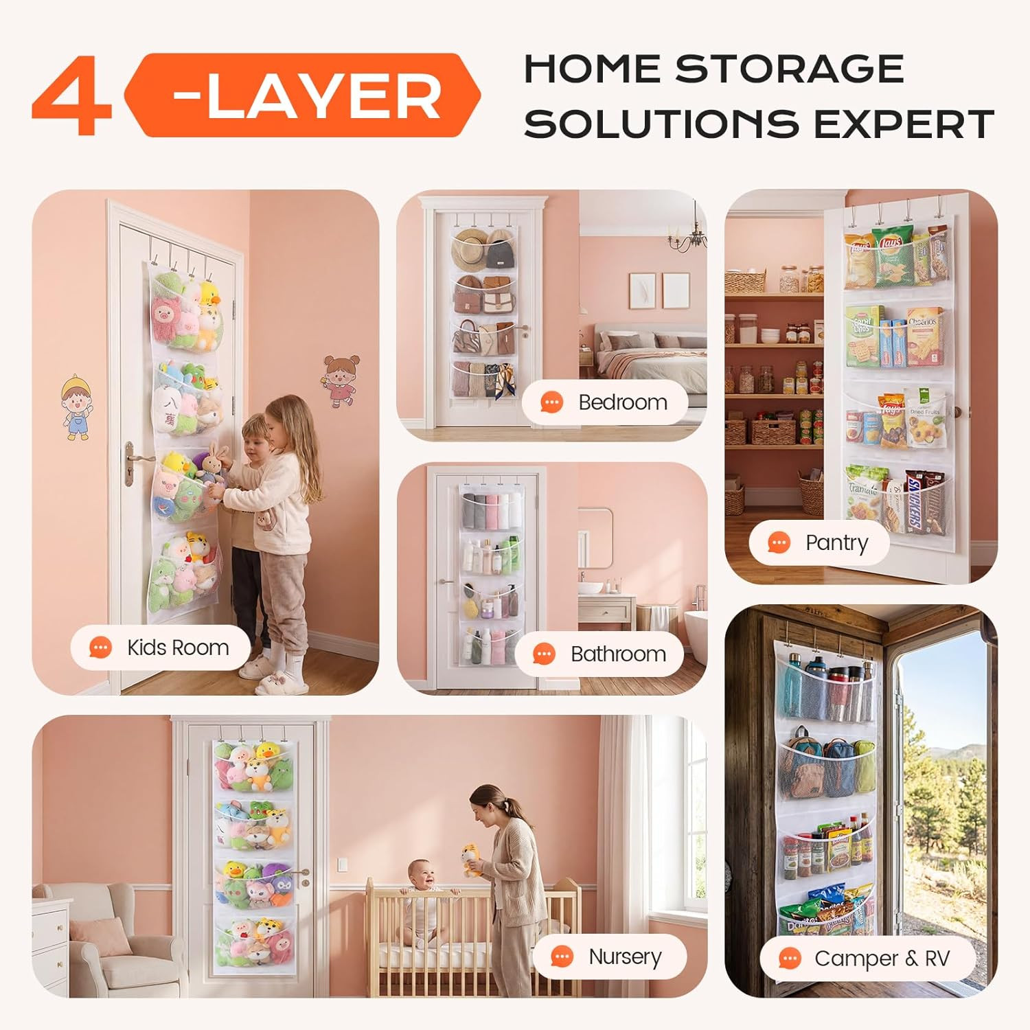 Upgraded Assembly Type Stuffed Animal Storage. Original Design & Patented, 4 Com