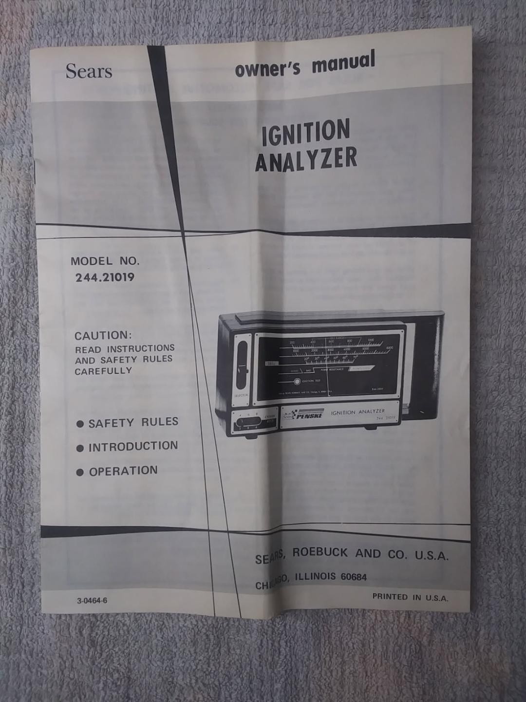 Sears Penske Engine Analyzer 244.21019 plus additional tools see description