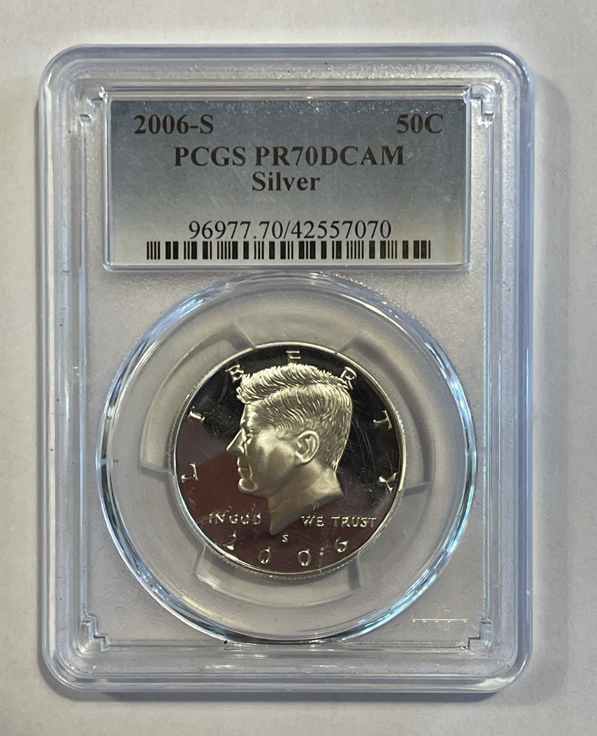 2006-S Kennedy Half Dollar 50C Silver Proof PCGS PR70DCAM Deep Cameo