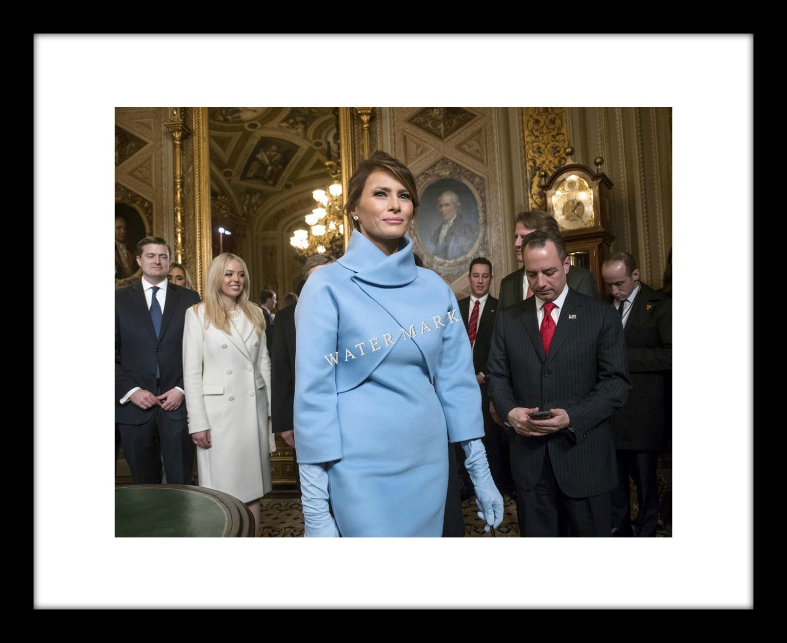 Melania Trump 8x10 Photo Print Blue Ralph Lauren Dress Inauguration Day