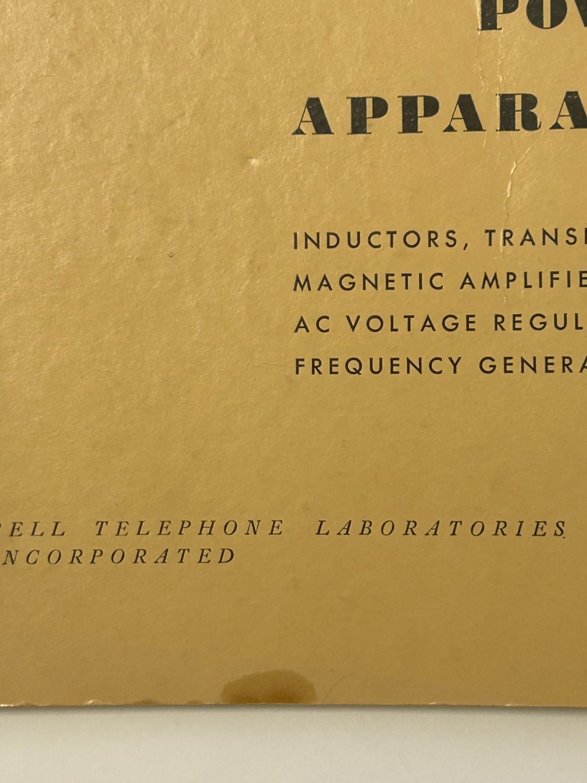 Bell Telephone Laboratories Power Apparatus Engineering Reference Data 1958 Book