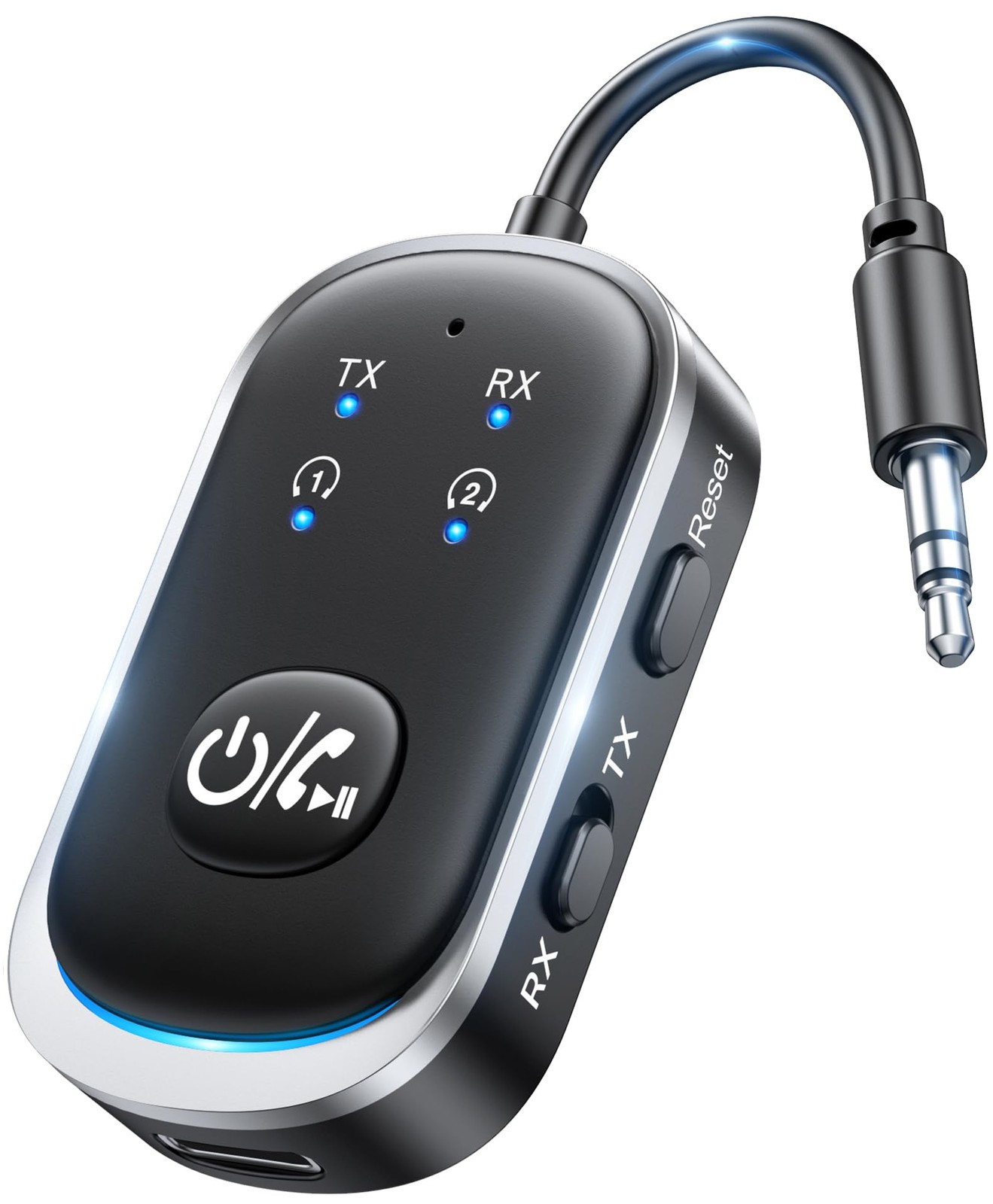2 in 1 Bluetooth Transmitter Receiver, Wireless Bluetooth 5.3 Adapter - Dual ...