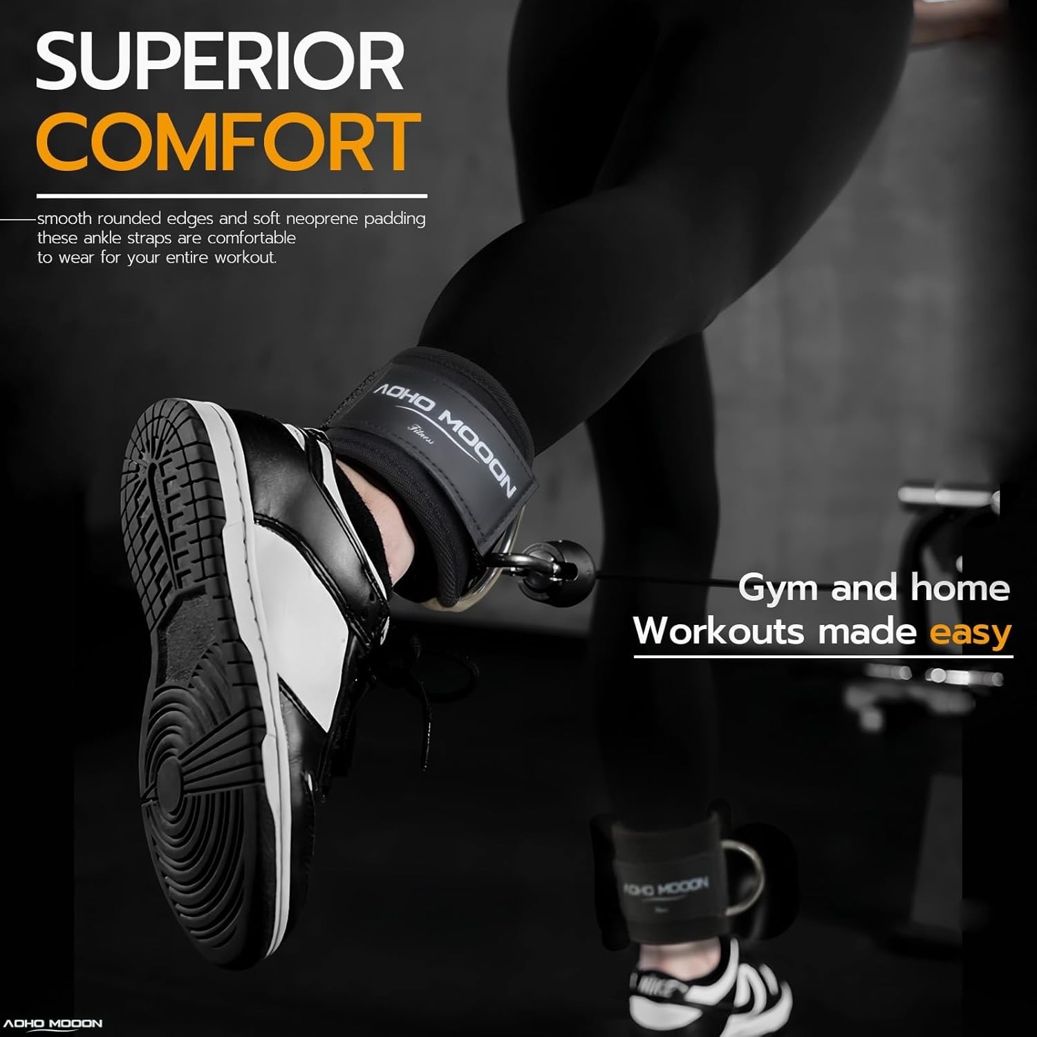 Durable Adjustable Ankle Straps for Cable Machines – Perfect for Glute Workouts