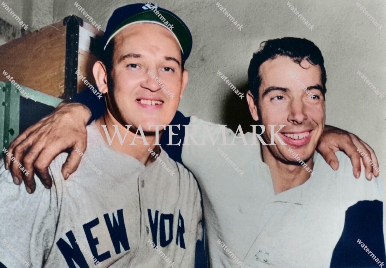 GR749 Joe Dimaggio -Allie Reynolds Yankees 8x10 16x20 Colorized Photo