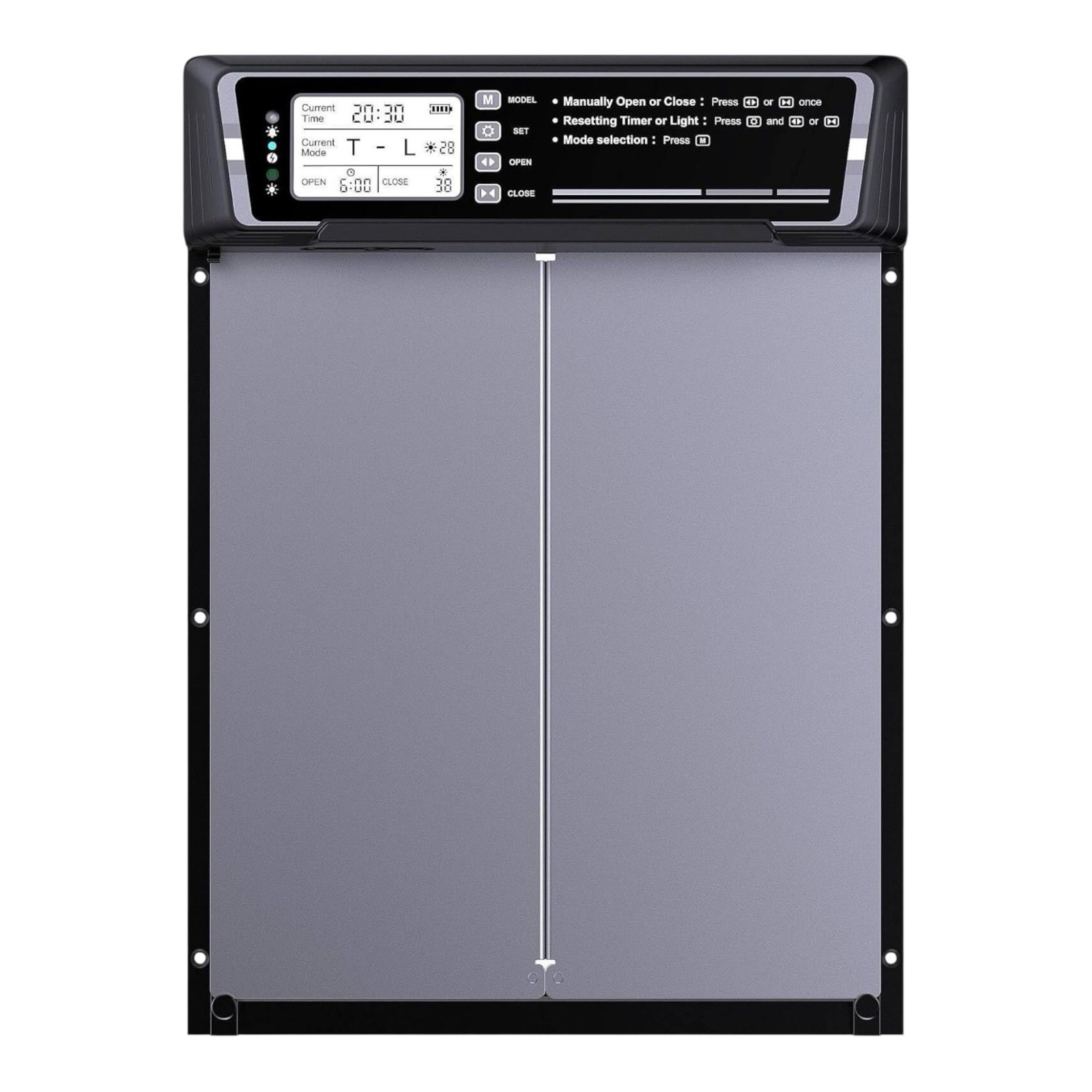 Automatic Chicken Coop Door with Timer & Light Sensor Solar Panel Chicken Coop