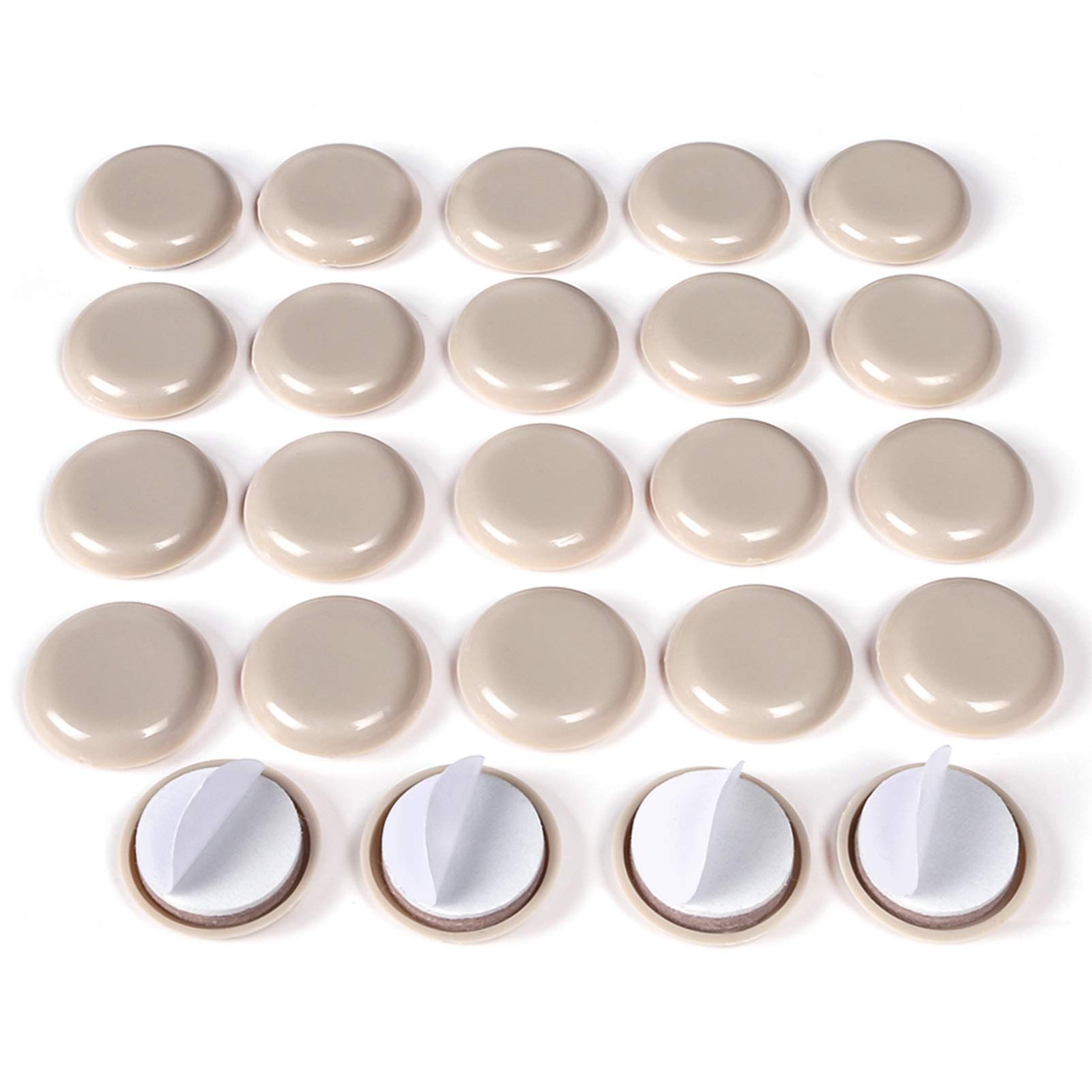 Furniture Sliders 1 Inch Self-Stick 24 PCS for Carpet | Furniture Glides