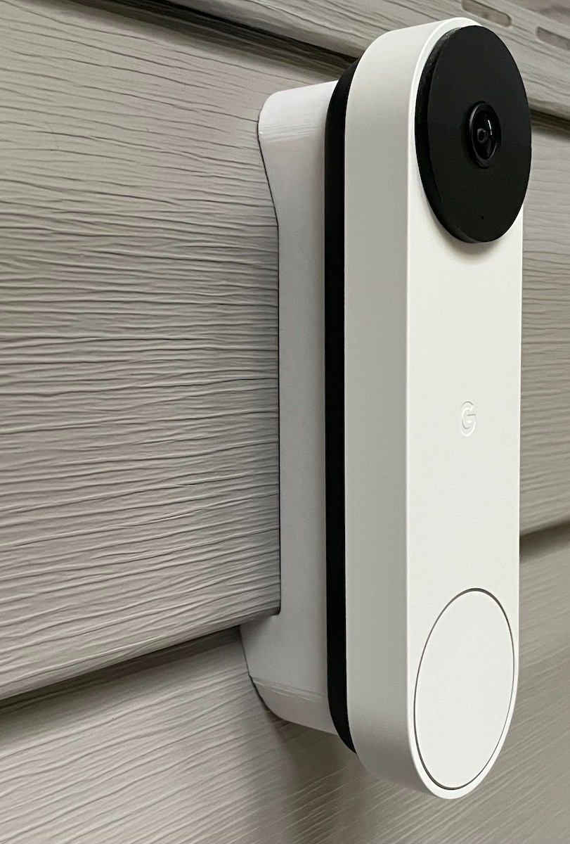 Google Nest Doorbell (Wired)  4.5" - 5" Dutch Lap Mounts (0º to 45º)