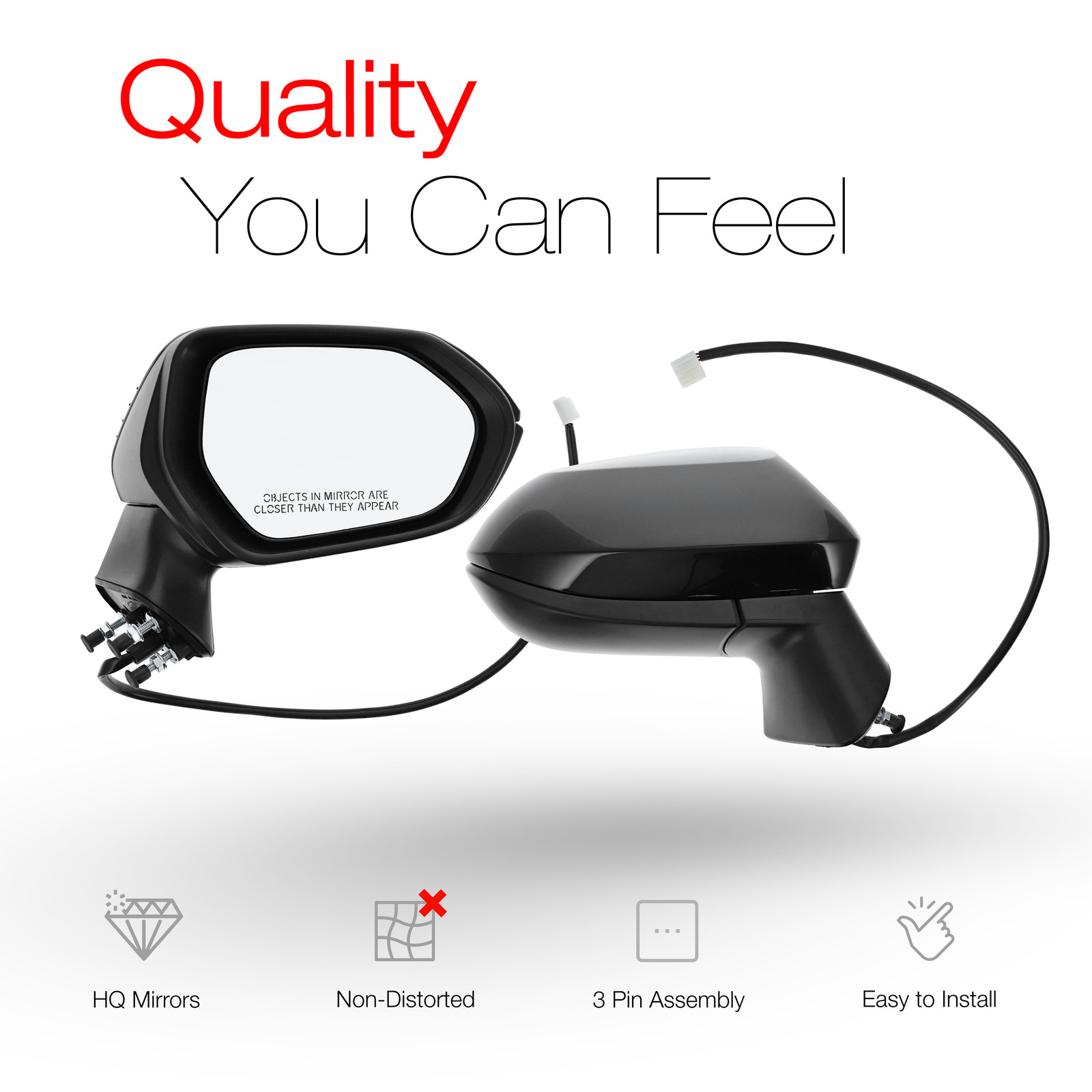 Passenger Side Mirror Replacement - Compatible with 2020-2024 Toyota Corolla ...