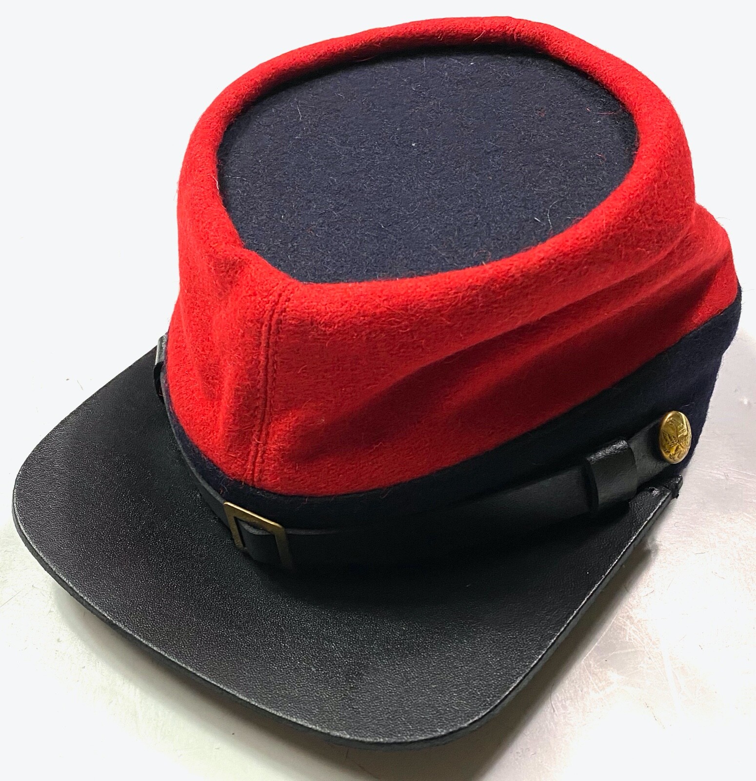 CIVIL WAR US UNION ARTILLERY WOOL KEPI FORAGE CAP HAT-LARGE