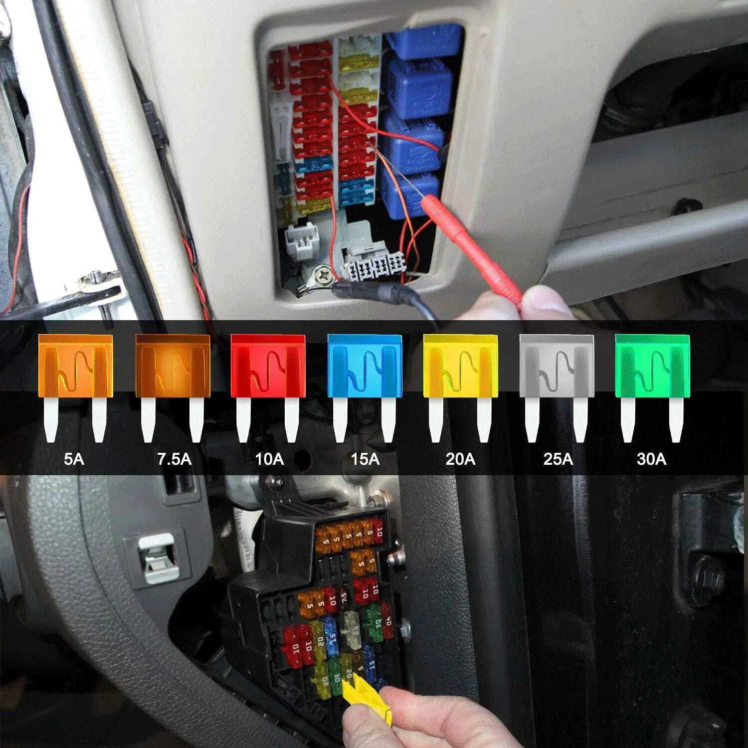 Nilight 120Pcs Mini ATM/APM Blade Fuses Assortment Kit