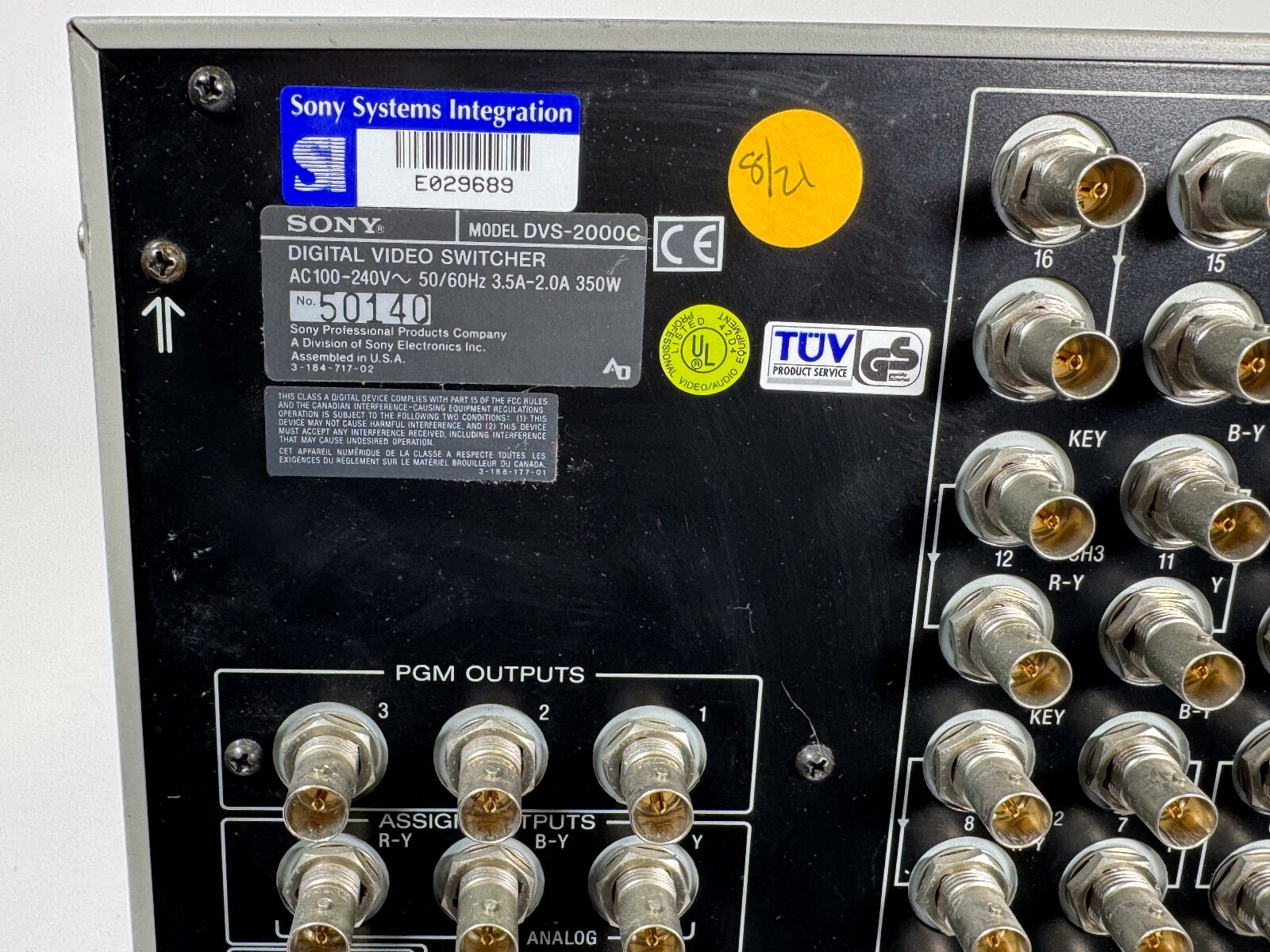SONY Switcher Control DVS-2000C Model & BKDS-2010 Switcher Panel