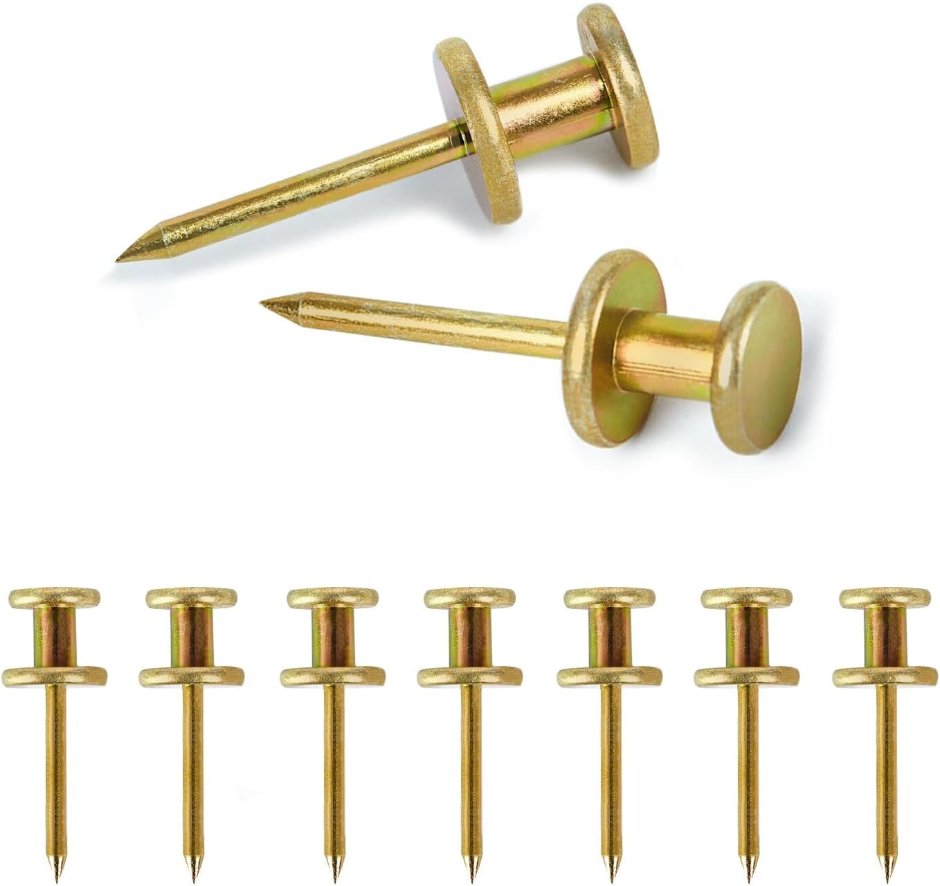 Double Headed Picture Hangers(20Lbs-50Pcs), Picture Hanging Nails, Thumb Tacks