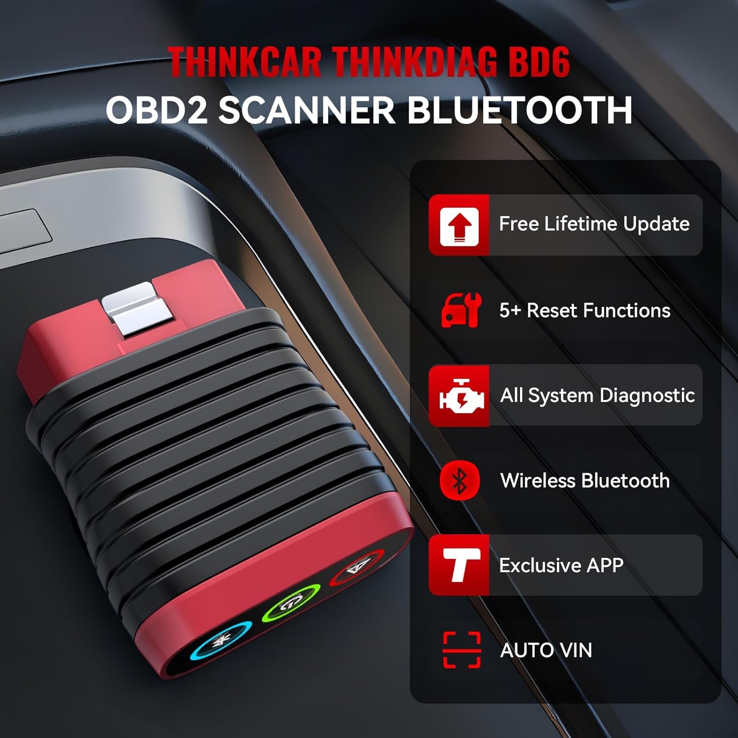 THINKCAR THINKDIAG BD6 OBD2 Scanner All System Diagnostic Tool for iOS & Android