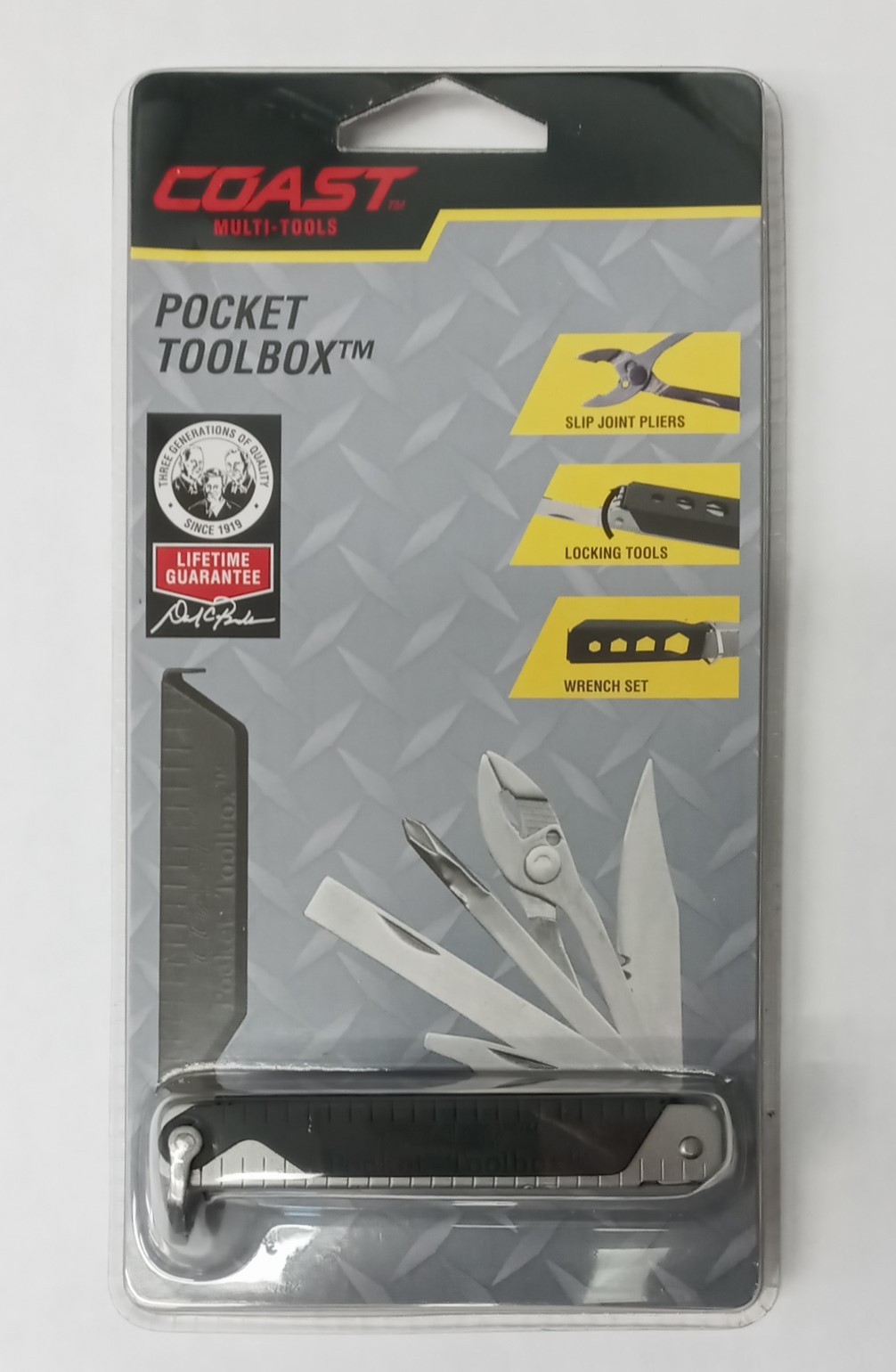 Coast Cutlery Black Pocket ToolBox Multi-Tool 6.0" Overall Length C3900CPB