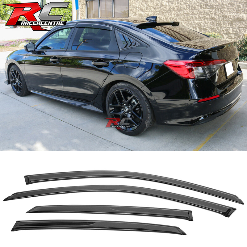 Fits 22-26 Honda Civic Sedan Acrylic Tape-on 4PCS Window Visors Rain Guard Vent