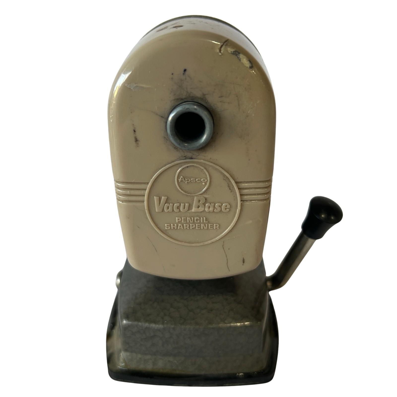 Vintage APSCO Vacu Base Pencil Sharpener Desktop Suction Base Metal Retro Office