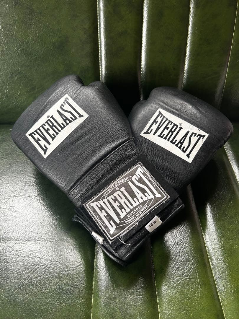 Everlast 16oz Boxing Gloves Black Japan