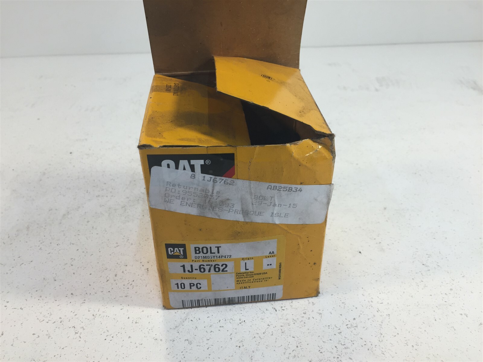 (8) Genuine Caterpillar 1J-6762 Bolts 1J6762