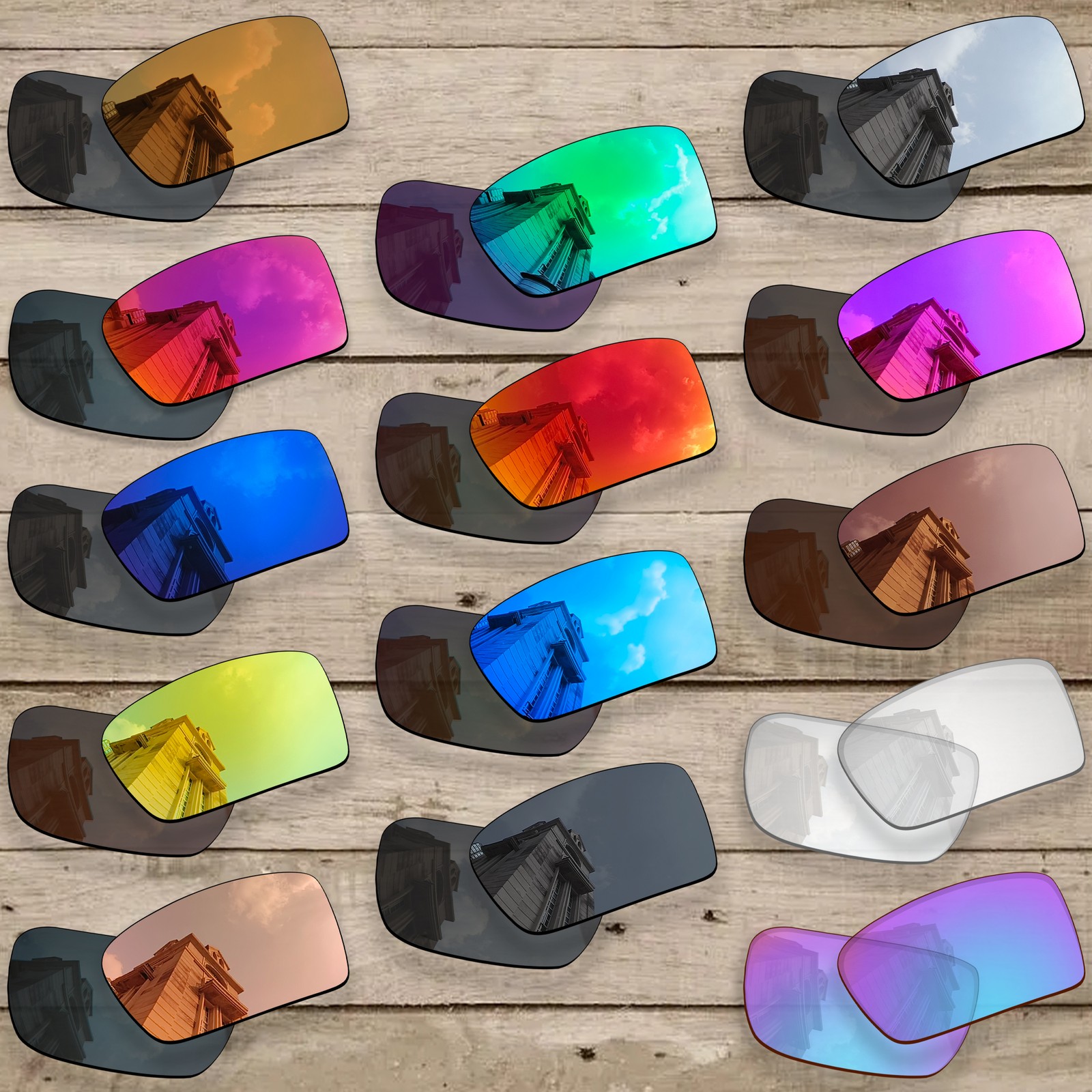 hdhut Anti-Scratch Polarized Replacement Lenses for-Oakley Gascan OO9014 Options