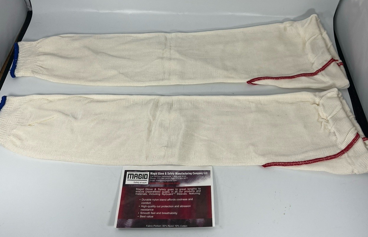1 Pair Magid NH22GL NyGuard Gusset Protective Sleevea Cut and Abrasion Resistant